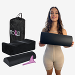 Black BBL pillow and toilet riser kit for Brazilian butt lift surgery recovery 