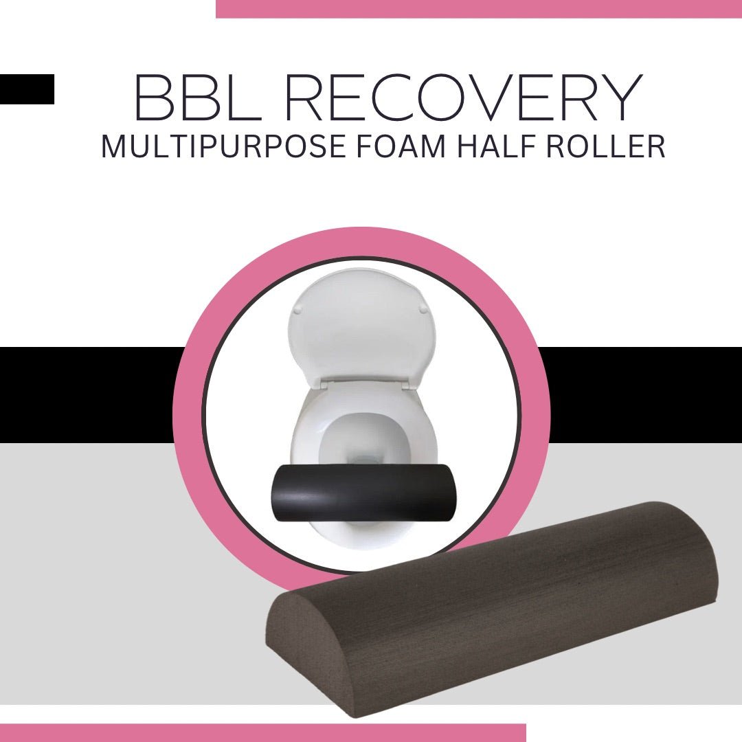 Black BBL surgery supplies kit – pillow, toilet riser, and female urinal post-op set 
